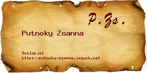 Putnoky Zsanna névjegykártya